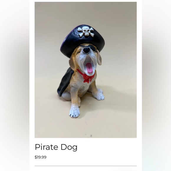 💕5/$15 Pirate Dog Resin Labrador statue, NEW - Picture 2 of 5